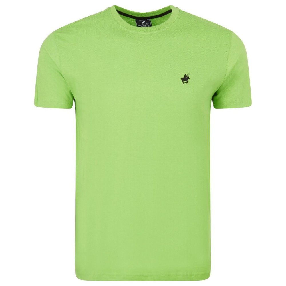 Mens Pacific Polo Club Tshirt 100% Cotton Premium Heavy Short Sleeve Solid Color
